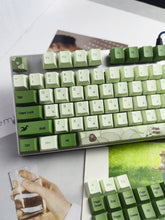 Mint Green Keycaps Set, Matcha Cherry Keycaps Set, 64/68/96/104/108 MX Keycaps, Artisan Universal Keycaps, Mechanical Keyboard Keycaps Set